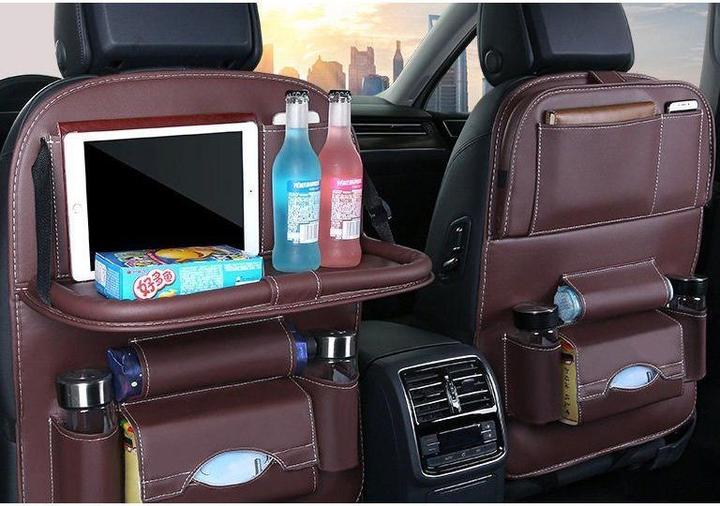 Actual product image Hurtel Car organiser for the seat, foldable shelf, mini car table, black