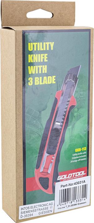 Produktbild InLine Allzweck Cutter Messer, inkl. 3 Klingen (Cutter)