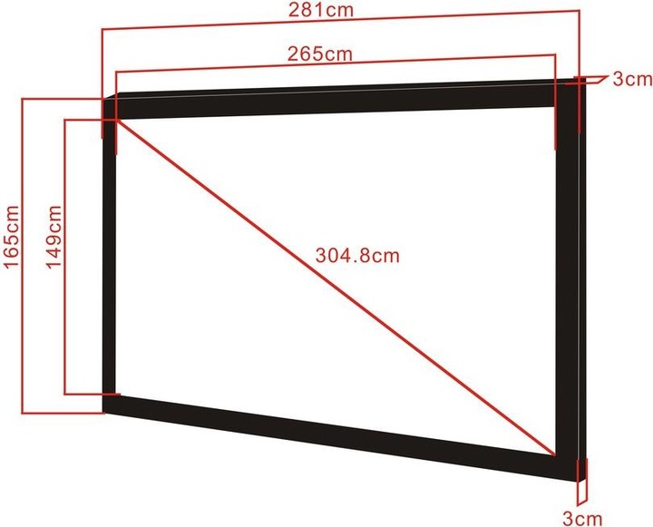 Actual product image Multibrackets M Framed Projection Screen 265x149 (119.69", 16:9)