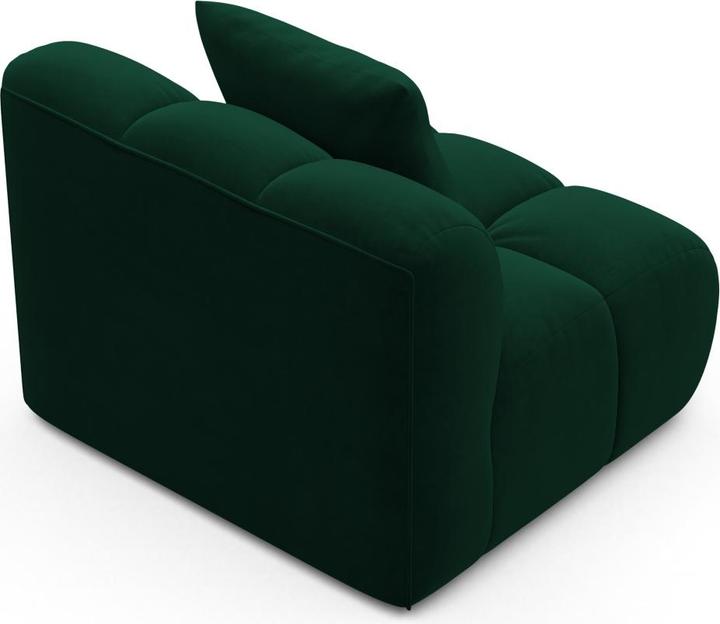 Actual product image Maison Heritage Velvet Modul Armless, "Arden", 1 Seat, Bottle Green, 90x94x70 Made in Europe