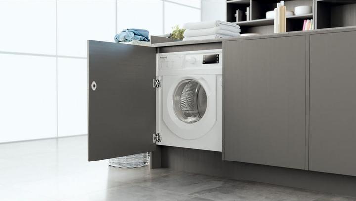 Produktbild Hotpoint BI WMHG 71483 EU N Frontlader-Waschmaschine 7 kg 1400 U/min Weiss (7 kg, Links)