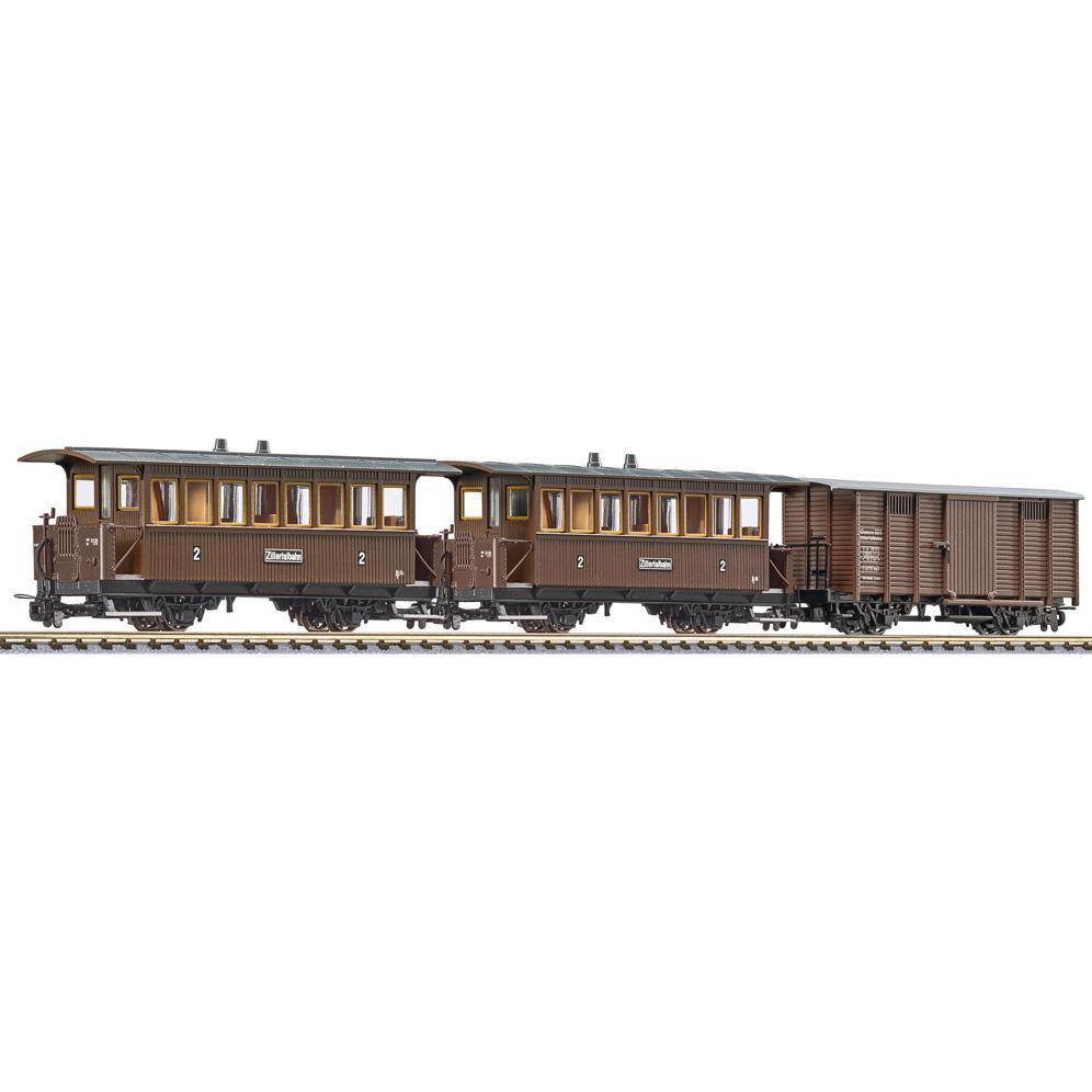 Liliput H0e 3er-Set 2achsige Personenwagen B16 und AB Freightwg. Gwk101 der Zillertalbahn (Spur H0)