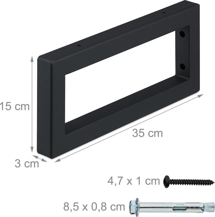 Produktbild Relaxdays 2x Wandkonsole