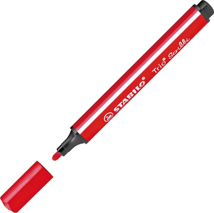 Produktbild STABILO Trio Scribbi Gefederter Dreikant-Filzstift (Rot, 1 x)