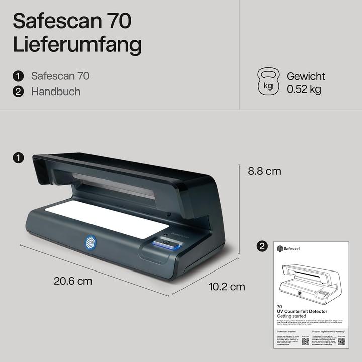 Actual product image Safescan 70 (Bill validator)