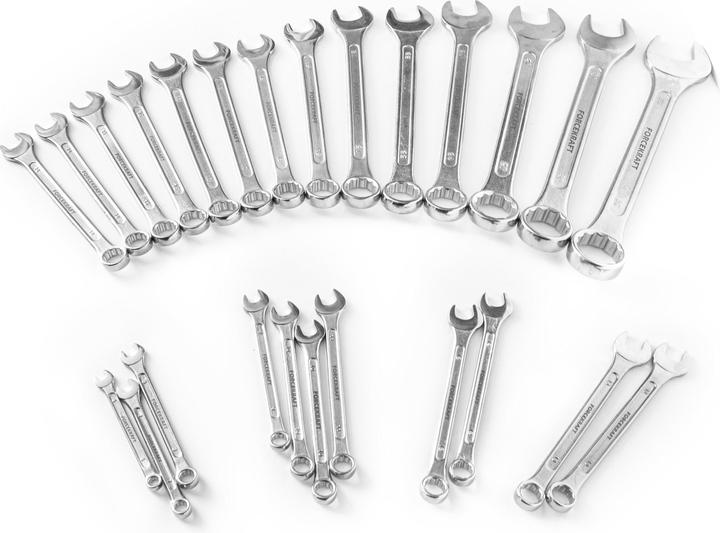 Produktbild Forcekraft Kombination Schraubenschlüssel-Set (10 mm, 11 mm, 12 mm, 13 mm, 14 mm, 15 mm, 16 mm, 17 mm, 18 mm, 19 mm, 21 mm, 22 mm, 24 mm, 27 mm, 30 mm, 32 mm, 6 mm, 7 mm, 8 mm, 9 mm)