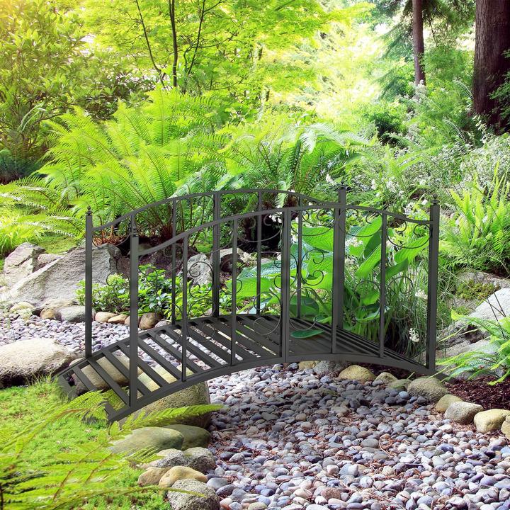 Image du produit Outsunny Pont de jardin avec balustrade ornementale