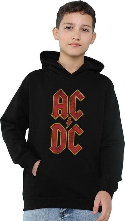 Actual product image AC/DC Childrens/Kids Logo Stack Pull Over Hoodie (116)