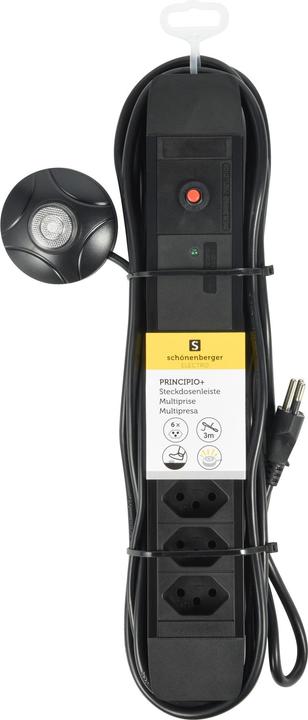 Actual product image Schönenberger Standard-Line socket strip 6xT13 (6x, Type 13, 3 m)