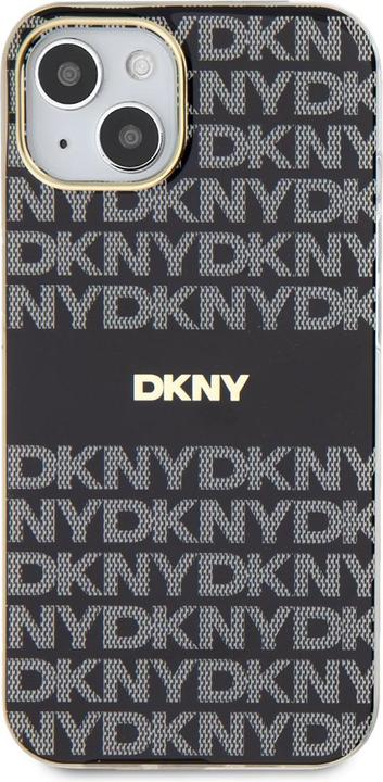 Actual product image DKNY PC/TPU Repeat Pattern Tonal Stripe Magsafe Case for iPhone 13 Black (Apple iPhone 13)