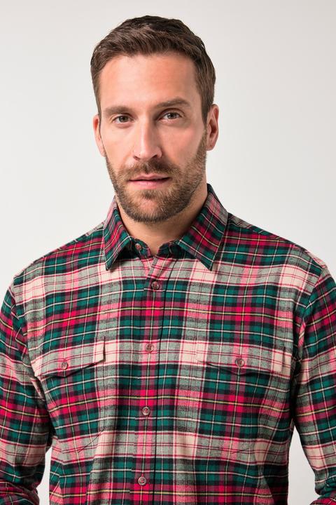 Immagine prodotto JP1880 Karo-Flanellhemd, Langarm, Kentkragen, Modern Fit (8XL)