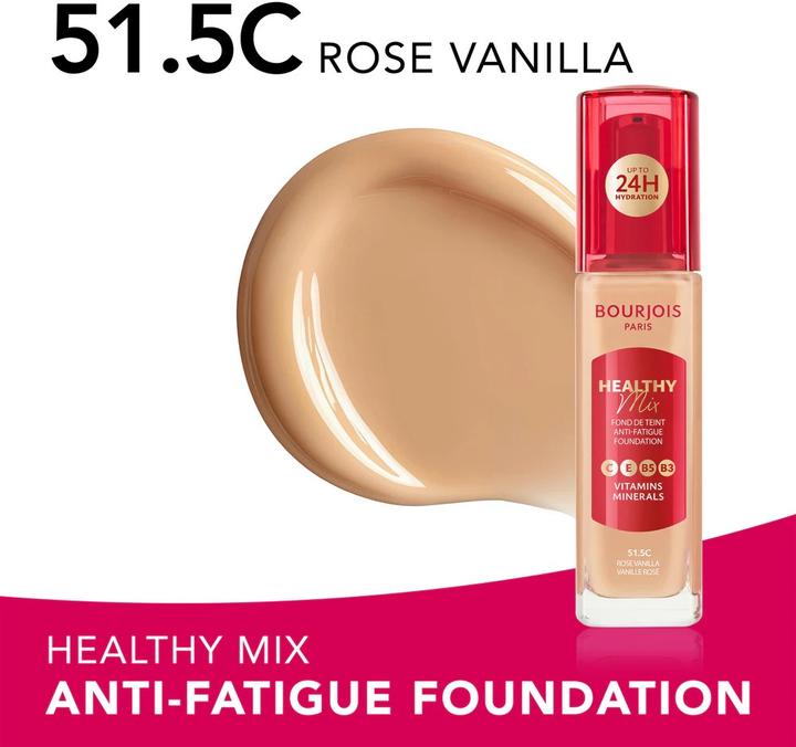 Image du produit Bourjois HEALTHY MIX base de maquillaje #51.5C-Rose Vanilla 30ml (Rose Vanille)