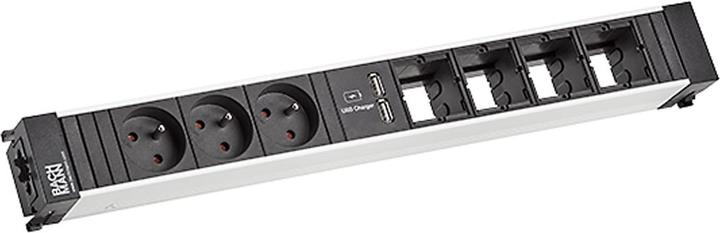 Produktbild Bachmann 909.0060 Steckdosenleiste Conference 3x UTE/ Fran (3x, CEE 7/3, CEE 7/5)