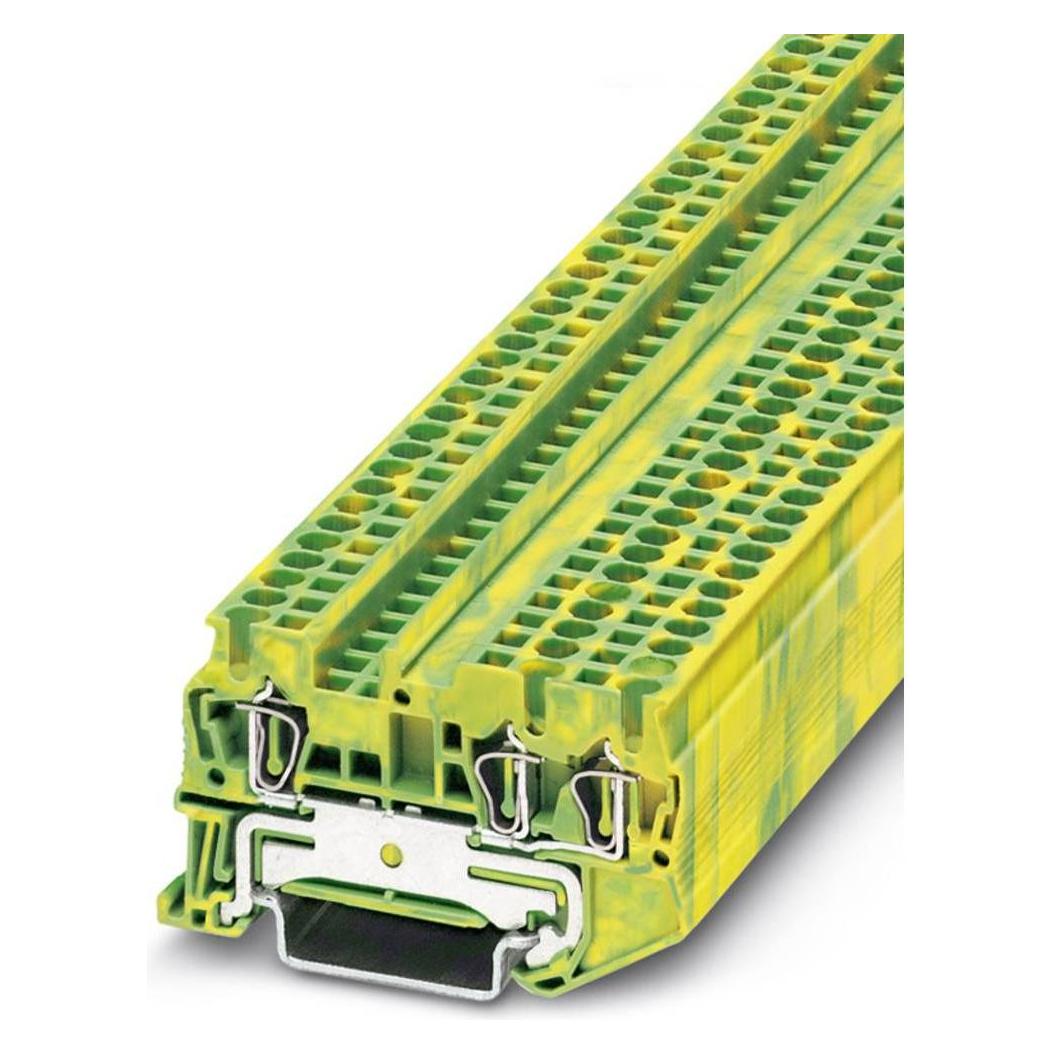 Phoenix Contact Schutzleiterklemme ST 2,5-TWIN-PE, Elektronikkabel + Stecker, Grün