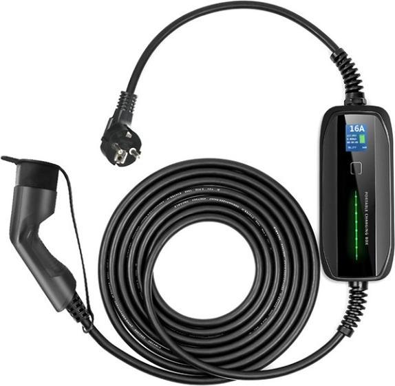 Produktbild Extralink BS-PCD030 16A 3.6kW Schuko Przenosna ladowarka do samochodu elektrycznego 1 faza, 5,5m (Typ F, 3.60 kW, 16 A, 5 m)