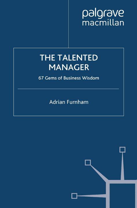 Produktbild The Talented Manager (Englisch, Adrian Furnham, 2012)