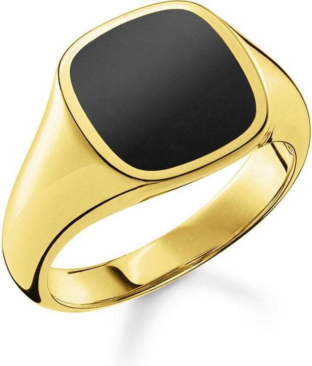 Produktbild Thomas Sabo Ring Klassisch Schwarz-Gold (56, 925 Silber)