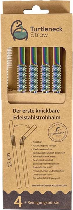 Image du produit Turtleneck Straw Pailles pliables en acier inoxydable (4 x)