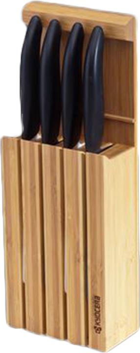 Actual product image Kyocera Bamboo knife block