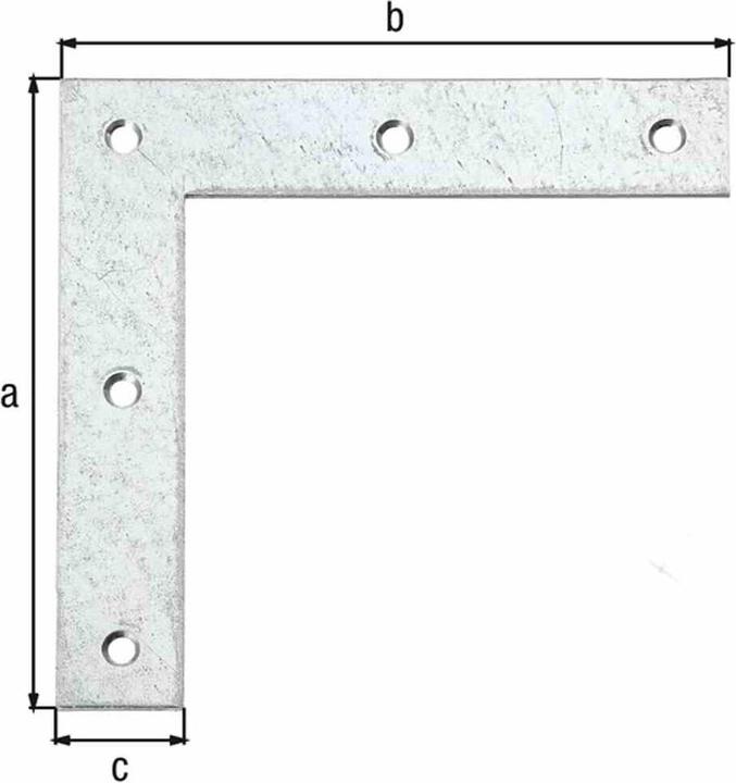 Alberts Square corner bracket 160 x 160 x 30 mm, sendzimir galvanised, 1 pc. (Corner angles, 1 pcs.)