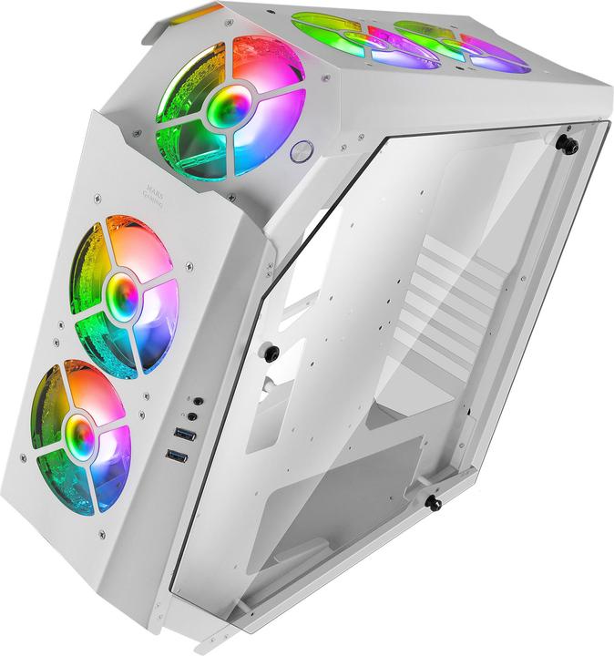 Actual product image Mars Gaming Boitier Moyen Tour Atx Mc51 RGB Avec Panneaux Vitrés (Blanc) (ATX, Mini-ITX, mATX)