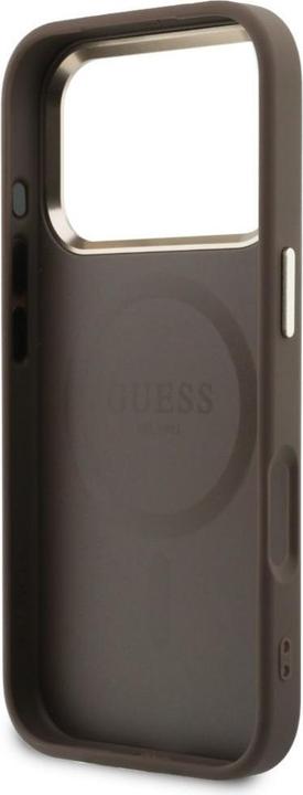Productafbeelding Guess Etui Perforated 4G MagSafe do iPhone 17 Pro brązowy (Apple iPhone 17 Pro)