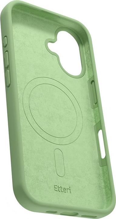 Actual product image Etteri Silicone Mag case for iPhone 16 6,1" light green (Apple iPhone 16)