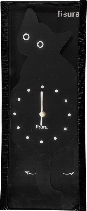Actual product image Fisura CAT CLOCK - black