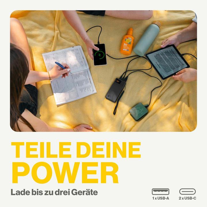 Immagine prodotto Aqiila Powerbird B10B - Powerbank 10000 mAh, 20W - Nero (10000 mAh, 20 W, 37 Wh)