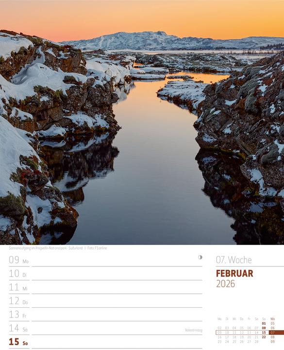 Immagine prodotto Island - Die Insel aus Feuer und Eis - Wochenplaner Kalender 2026 (25 x 33 cm)