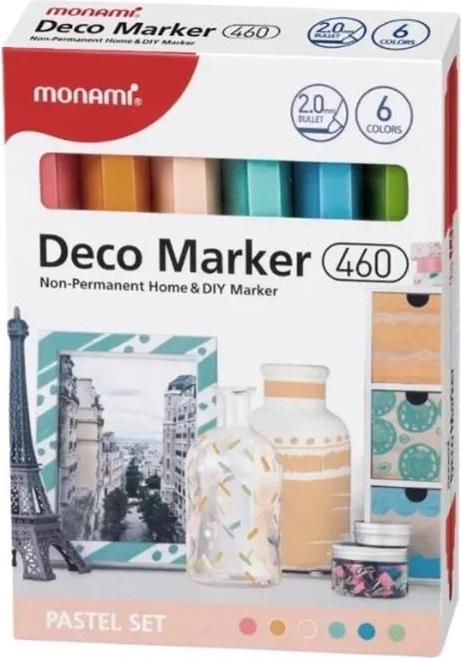 Monami Acrylmarker Deco Marker 6col pastell