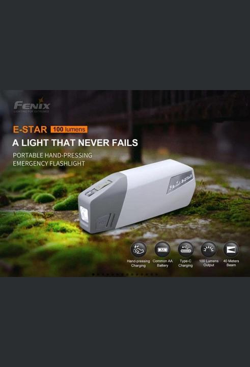 Actual product image Fenix E-STAR self-rechargeable torch (12.70 cm, 100 lm)
