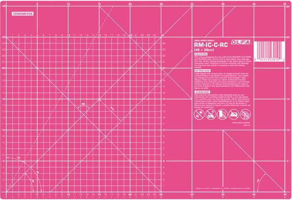 Olfa Schneidmatte 45x30cm pink (45 x 30 cm)