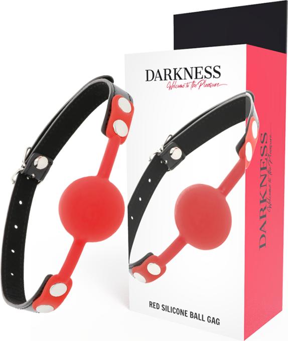 Actual product image Darkness Ball Silicone Gag Red