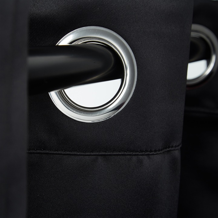 Actual product image Relaxdays Blackout Eyelet Curtains Set of 2 (135 x 245 x 0.5 cm)