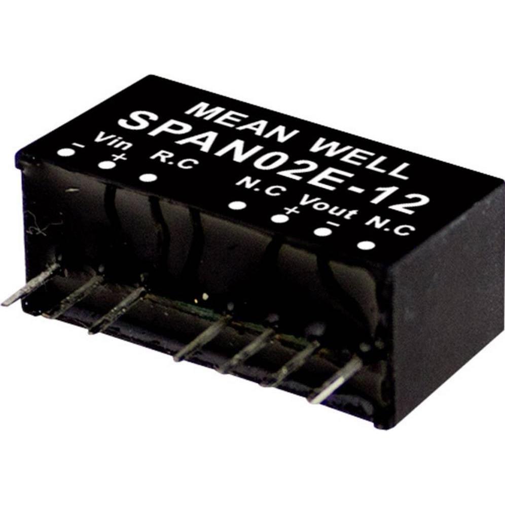 MeanWell, Spannungswandler, DC/DCWandlerModule Serie SPAN02 SIP/SIL8 Case Single Output 1 geregelt