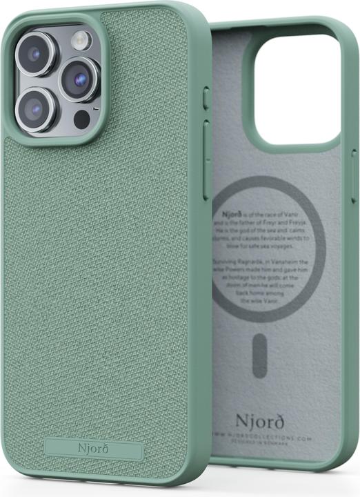 Produktbild Njord Hard-Cover Fabric MagSafe Case Turquoise (Apple iPhone 15 Pro Max)