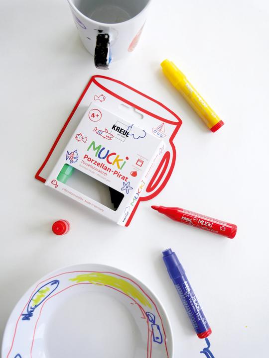 Image du produit Mucki Pirate en porcelaine (Jaune, Bleu, Noir, Green, Red)