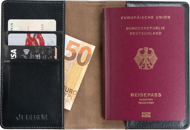 Immagine prodotto JT Berlin Custodia per passaporto Tegel nera (Imbottitura aggiuntiva)