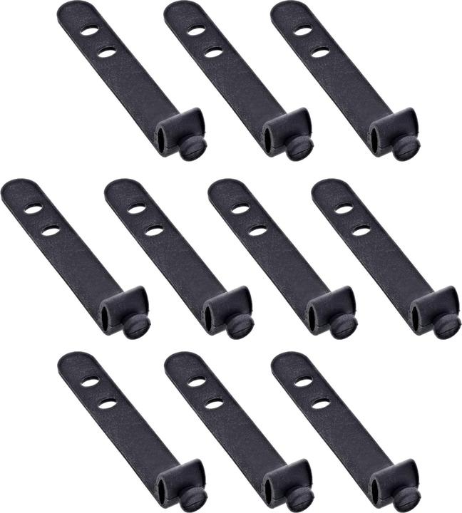 InLine 10er Pack ® Kabelbinder Silikon, wiederverschliessbar, 65x10mm, schwarz (Klettkabelbinder, 65 mm, 10 Stk.)