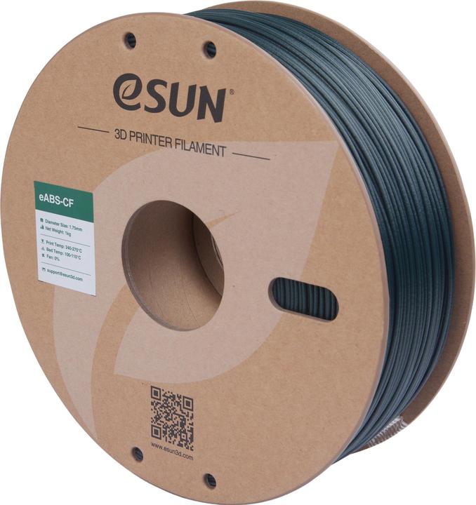 Produktbild eSUN EABS-CF 1,75mm DARK GREEN 1kg (ABS, 1.75 mm, 1000 g, Grün)