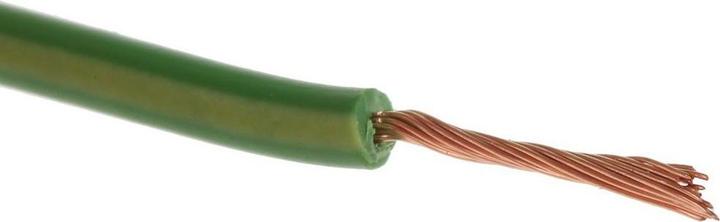 Produktbild RS PRO Normierte Aderleitung Ø 2.6mm / 0,5 mm² Kupfer, Grün/Gelb 16/0,2 mm Litzen, 100m (0.15 m)
