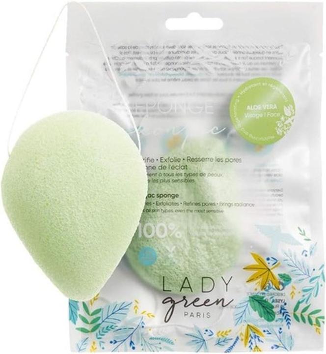Produktbild Lady Green Konjac Gesichtsschwamm Aloe Vera (Reinigungstücher Gesicht, 425 ml)