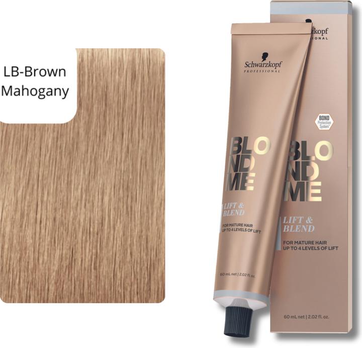 Actual product image Schwarzkopf Blondme - Lift & Blend Brown Mahogany (Blonde, Brown)