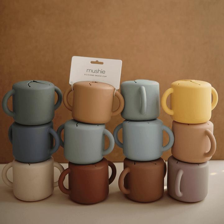 Actual product image Mushie Snack Cup Cambridge Blue