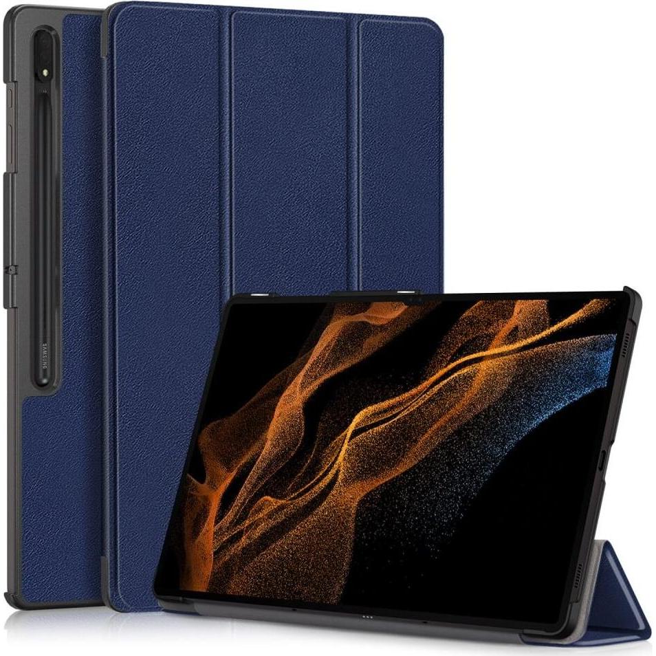Cover-Discount Galaxy Tab S9 Ultra - Tri-fold Smart Case blau (Galaxy Tab S9 Ultra), Tablet Hülle, Blau