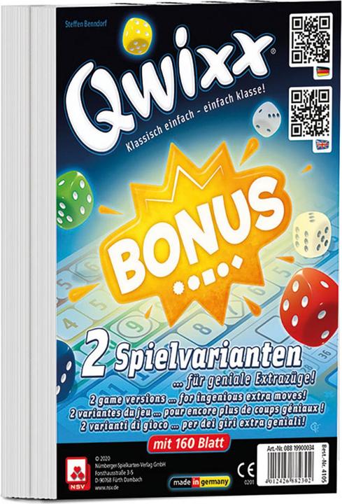 Actual product image Qwixx bonus extra blocks (German, 2 - 5 Players)