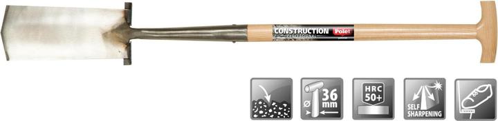 Polet 101020 Professionelles Kabel Spaten 320/135 2V T-ST 75CM