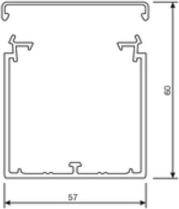 Produktbild Hager Installationskanal PVC LF, 60 x 57 x 2.000 mm, verkehrsweiÃŸ (Kabelkanal, 200 cm)