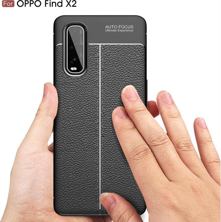 Produktbild Screenguard Oppo Find X2 Hülle Leather Design TPU Cover (Oppo Find X2)